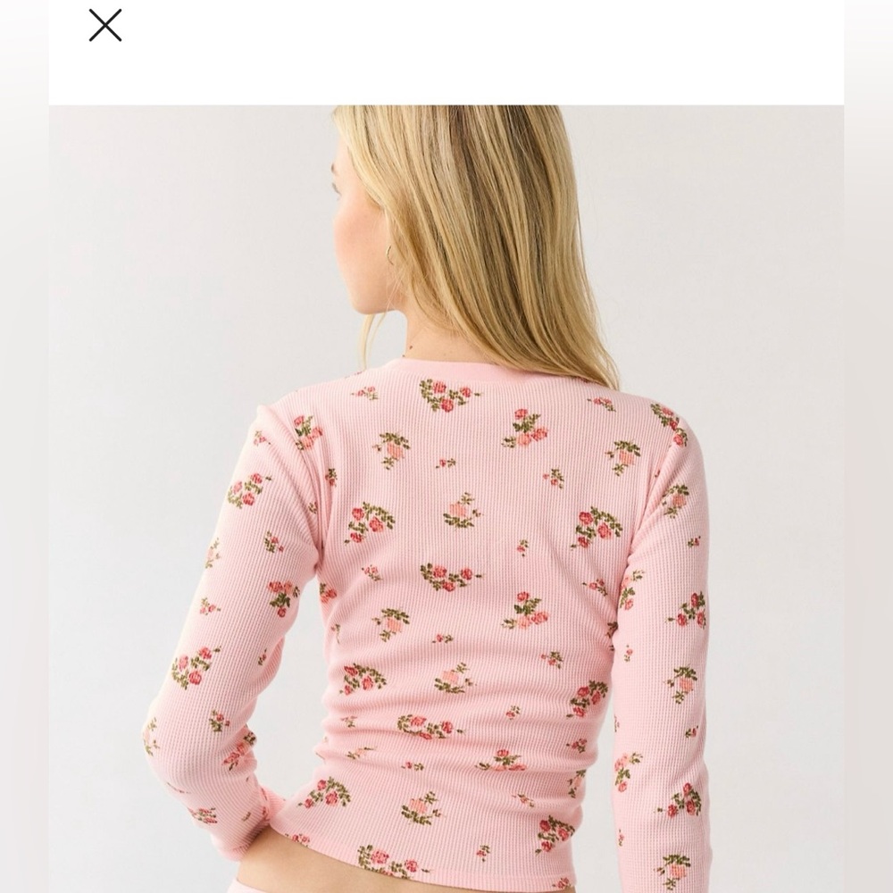 Urban Outfitters Thermal Floral Shirt